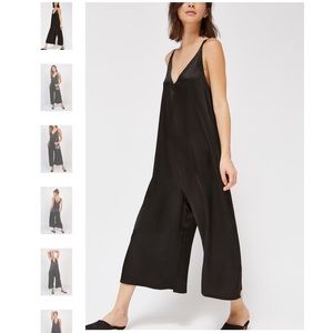 Black jersey knit jumpsuit